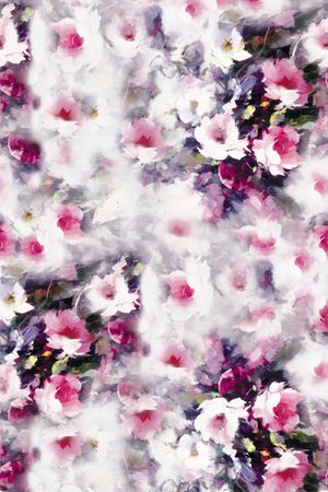 水彩花卉印花华亿平台图片