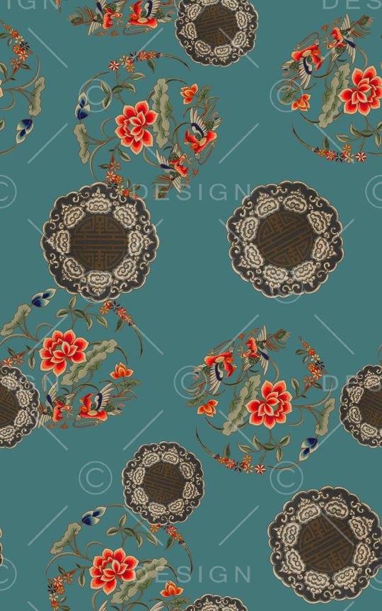 复古印花华亿平台图片