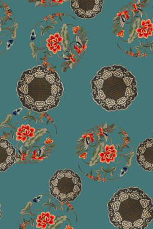 复古印花华亿平台图片