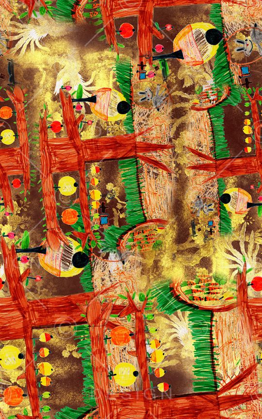 复古印花华亿平台图片