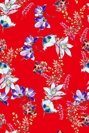 满版散花印花华亿平台图片