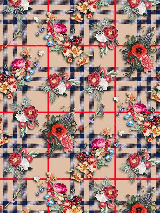 格子印花华亿平台图片