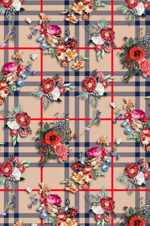 格子印花华亿平台图片