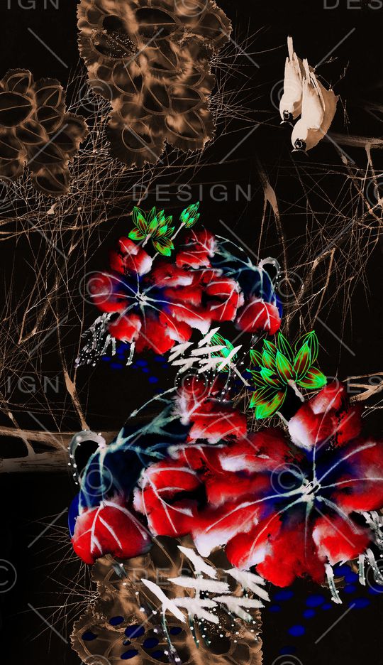 秋冬华亿平台印花华亿平台图片