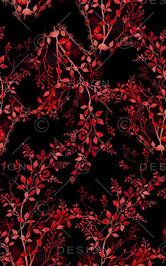 黑底花卉印花华亿平台图片