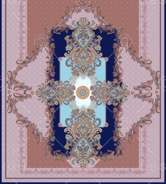 佩斯利印花华亿平台图片