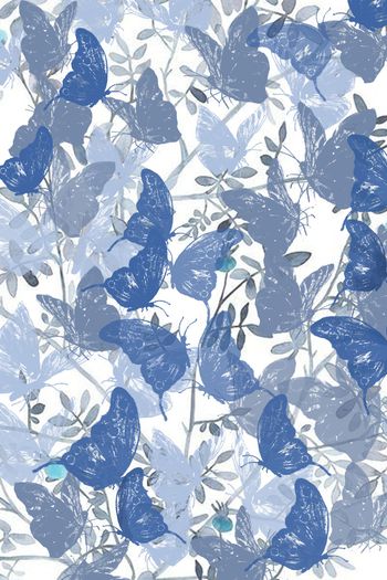 花卉蝴蝶印花华亿平台图片