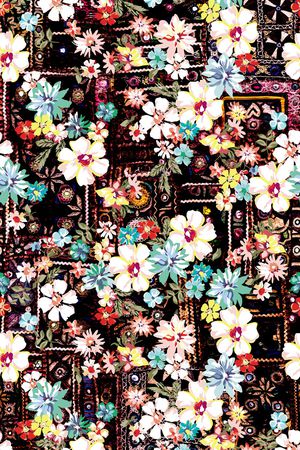 复古印花华亿平台图片