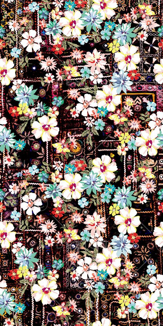 复古印花华亿平台图片