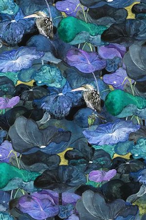 荷花印花华亿平台图片