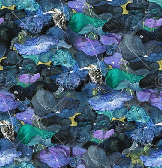 荷花印花华亿平台图片