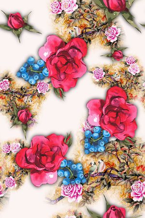 手绘印花华亿平台图片