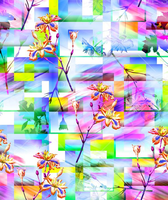 植物印花华亿平台图片