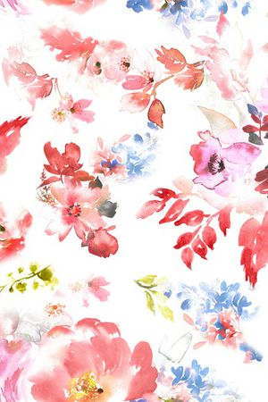 手绘花卉印花华亿平台图片