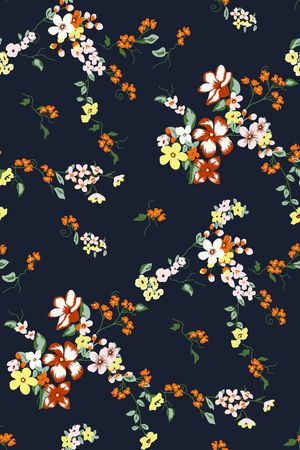 清爽底花卉印花华亿平台图片