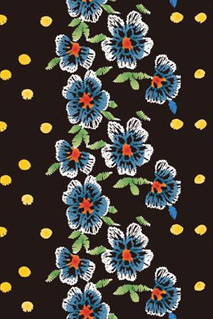 清爽底花卉印花华亿平台图片