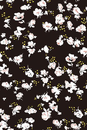 清爽底花卉印花华亿平台图片