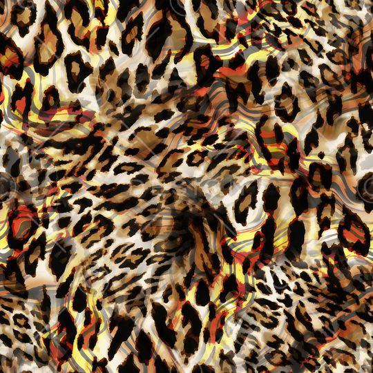 豹纹印花华亿平台图片