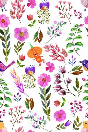 手绘花卉印花华亿平台图片