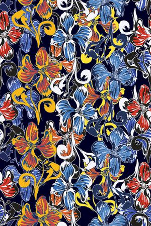 风格化花卉印花华亿平台图片