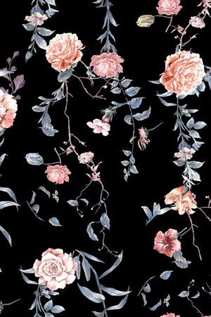 手绘花卉印花华亿平台图片