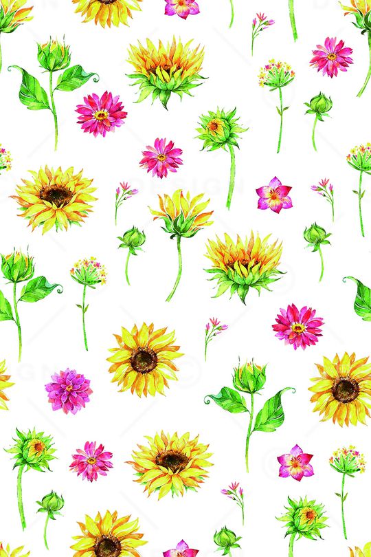 向日葵印花华亿平台图片