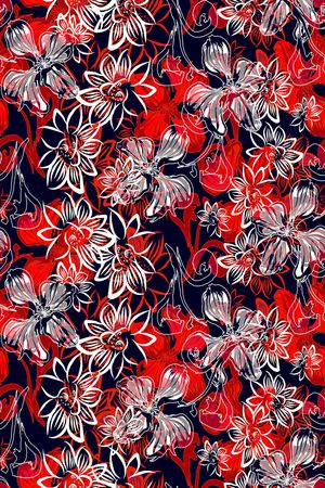 风格化花卉印花华亿平台图片