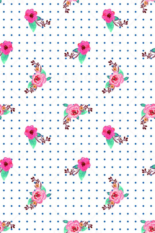 清爽底花卉印花华亿平台图片