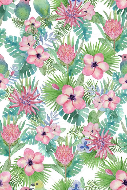 手绘花卉印花华亿平台图片