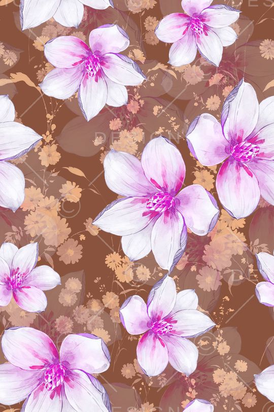 彩底花卉印花华亿平台图片