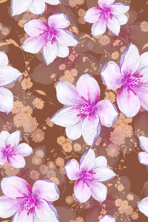 彩底花卉印花华亿平台图片