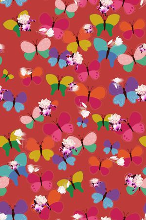 彩底花卉印花华亿平台图片