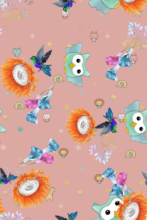 彩底花卉印花华亿平台图片