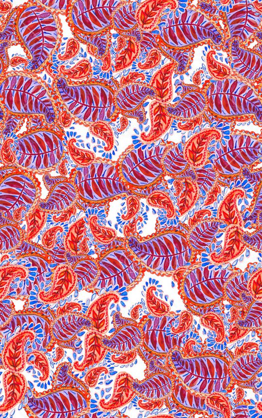 佩斯利印花华亿平台图片