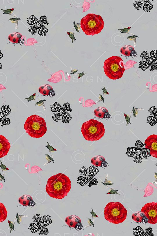 彩底花卉印花华亿平台图片