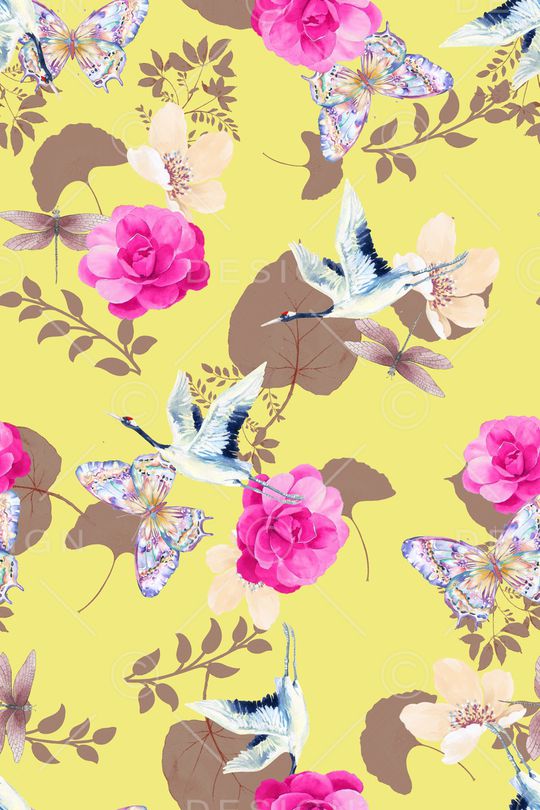 彩底花卉印花华亿平台图片