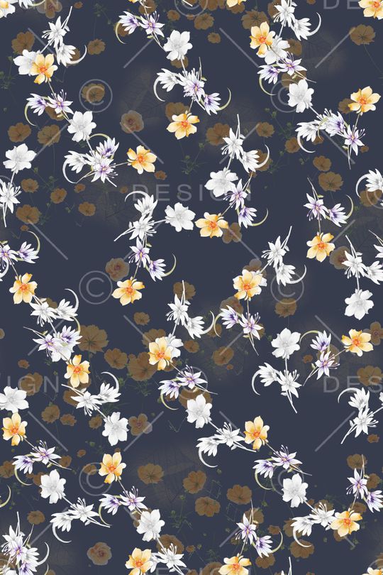 彩底花卉印花华亿平台图片