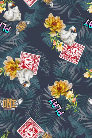 彩底花卉印花华亿平台图片