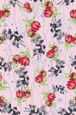 彩底花卉印花华亿平台图片