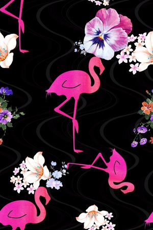 彩底花卉印花华亿平台图片