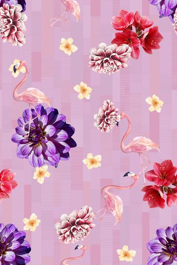 彩底花卉印花华亿平台图片