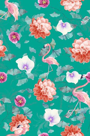 彩底花卉印花华亿平台图片