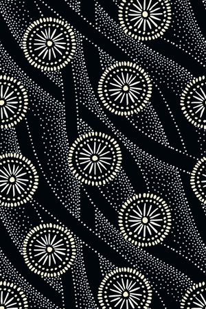 黑底花卉印花华亿平台图片