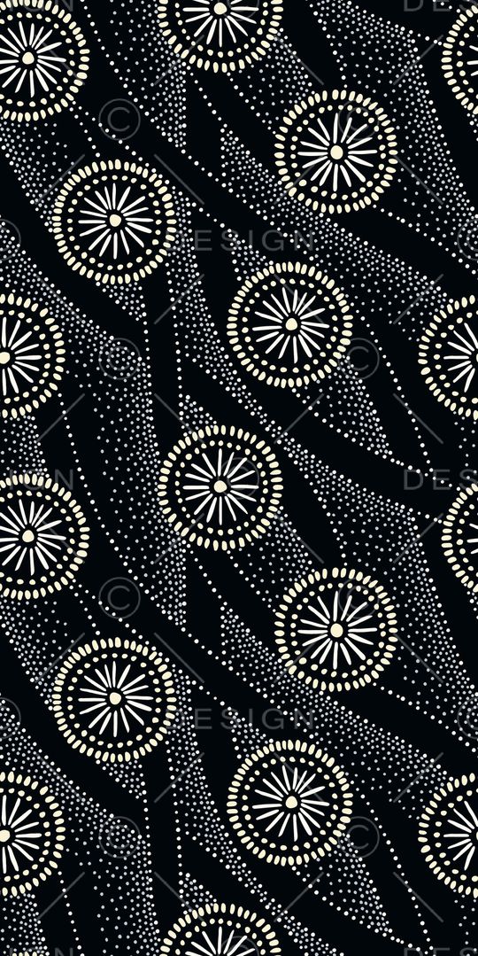 黑底花卉印花华亿平台图片