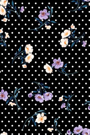 水彩花卉印花华亿平台图片