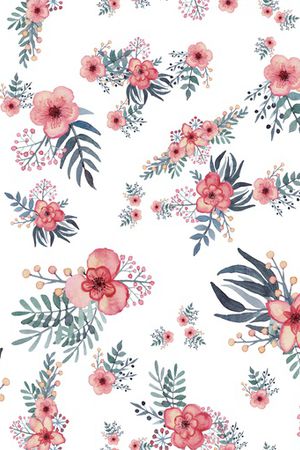 水彩花卉印花华亿平台图片