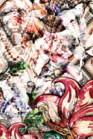 抽象印花华亿平台图片