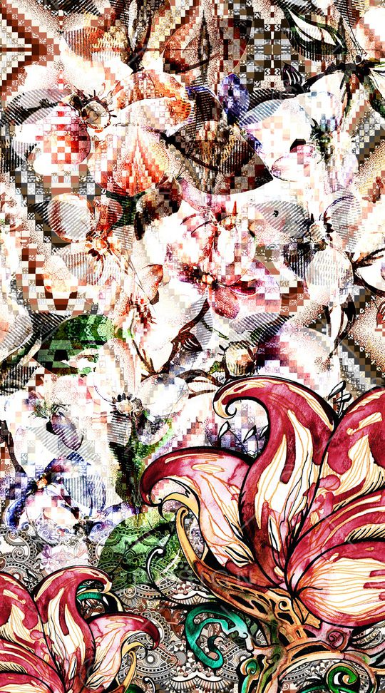 抽象印花华亿平台图片