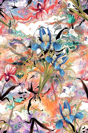 复古印花华亿平台图片