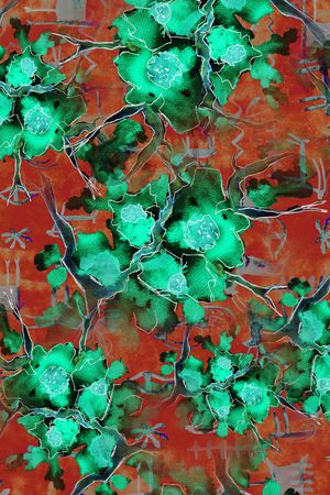 笔触印花华亿平台图片